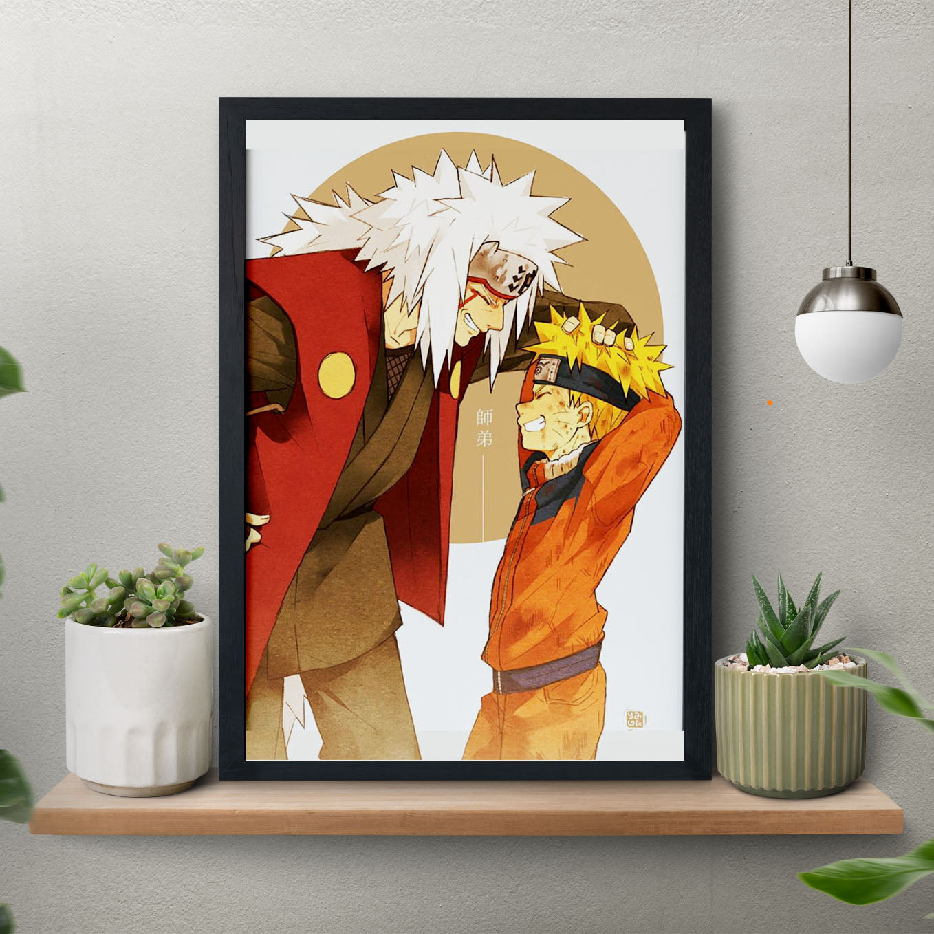 Naruto Teacher Jiraiya Poster framed 13x19-Inch - SoulAbiti