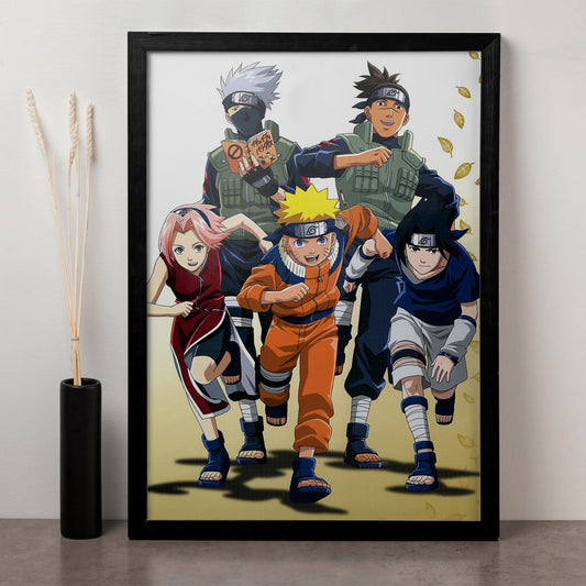 Naruto Team 7 Mentors Poster framed 13x19-Inch - SoulAbiti