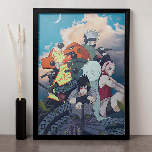 Naruto Team 7 Summoning Jutsu Poster framed 13x19-Inch - SoulAbiti