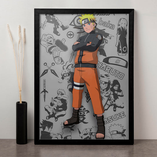 Naruto Uzumaki Poster framed 13x19-Inch - SoulAbiti