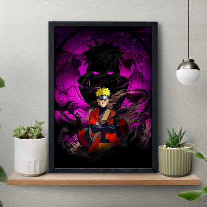 Naruto Uzumaki vs Pain Nagato Poster framed 13x19 - SoulAbiti