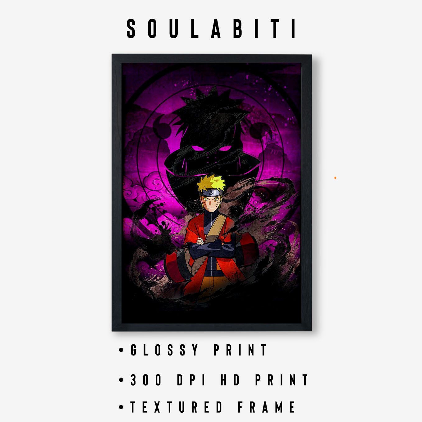 Naruto Uzumaki vs Pain Nagato Poster framed 13x19 - SoulAbiti