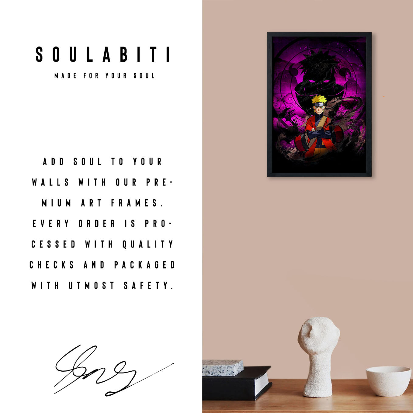 Naruto Uzumaki vs Pain Nagato Poster framed 13x19 - SoulAbiti