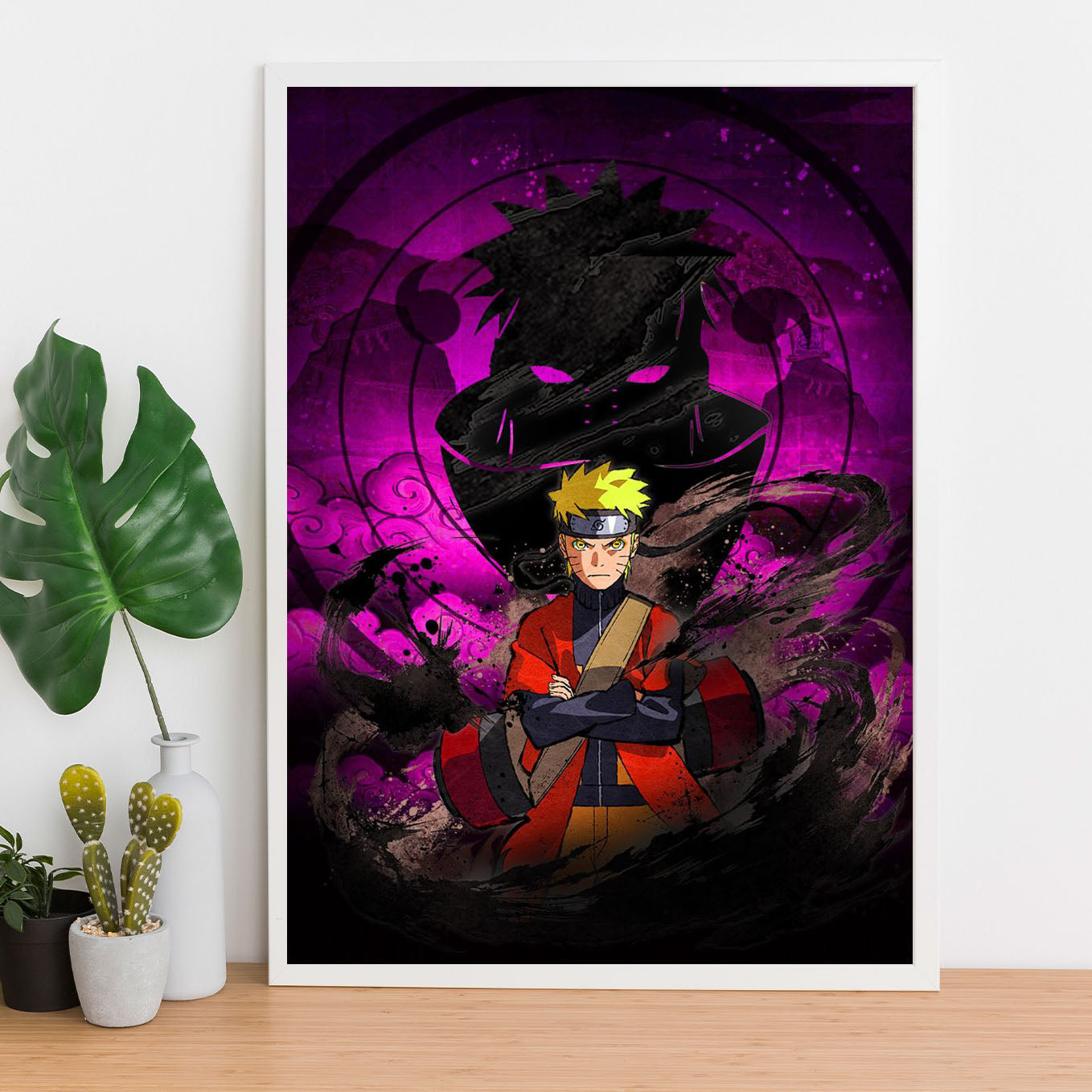 Naruto Uzumaki vs Pain Nagato Poster framed 13x19 - SoulAbiti