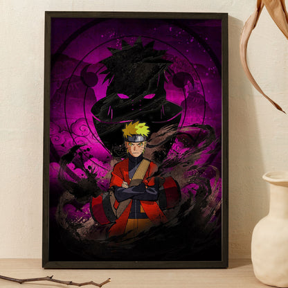 Naruto Uzumaki vs Pain Nagato Poster framed 13x19 - SoulAbiti