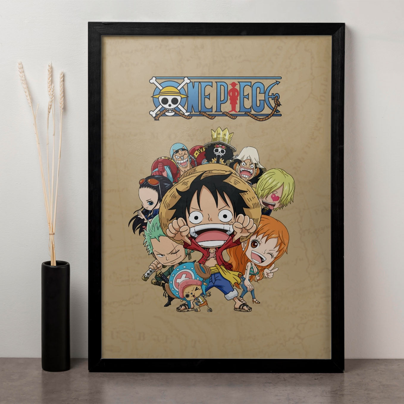 One Piece Cute avatars Poster Art Framed 13x19-Inch - SoulAbiti