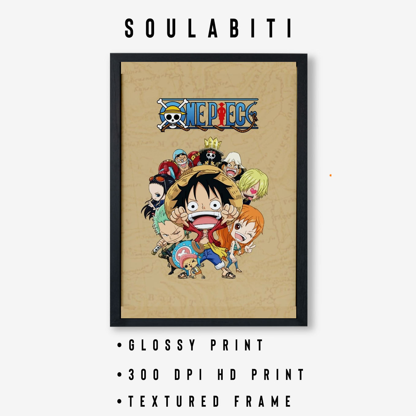 One Piece Cute avatars Poster Art Framed 13x19-Inch - SoulAbiti