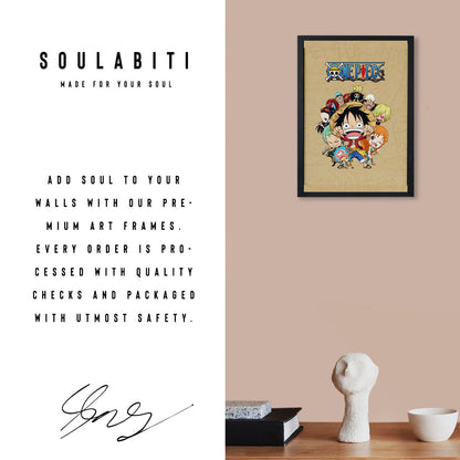 One Piece Cute avatars Poster Art Framed 13x19-Inch - SoulAbiti