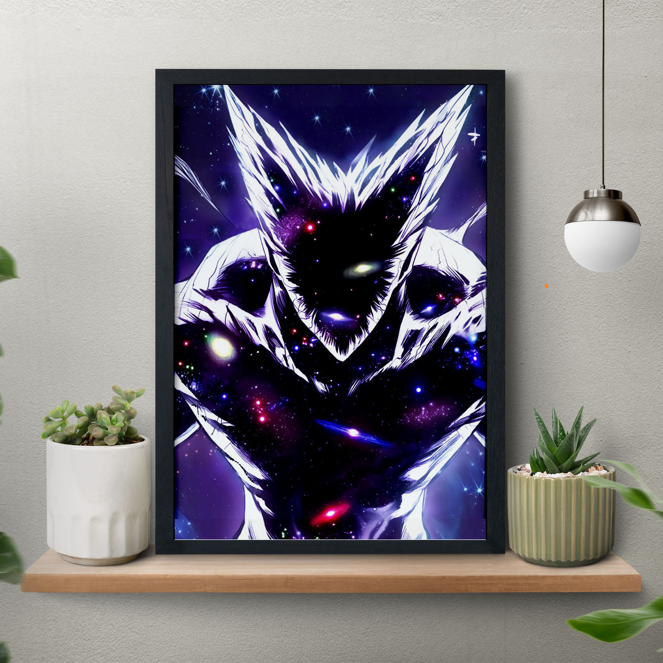 One Punch Man Cosmic Garou Poster Anime Framed 13x19-Inch SoulAbiti