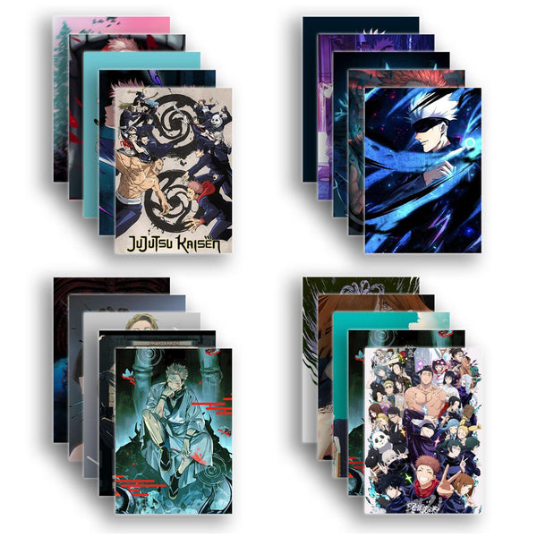 Jujutsu Kaisen anime set of 20 anime posters portrait A4 size 350 GSM–  SoulAbiti