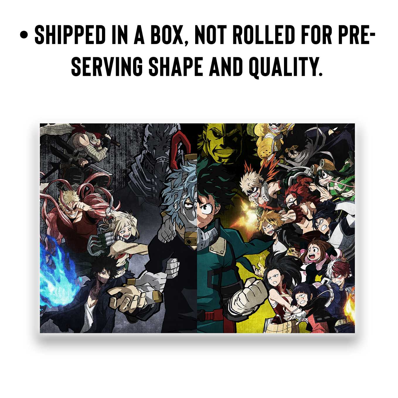 Boku no hero Anime Heroes vs Villains 6 Landscape posters 12x18 inch–  SoulAbiti