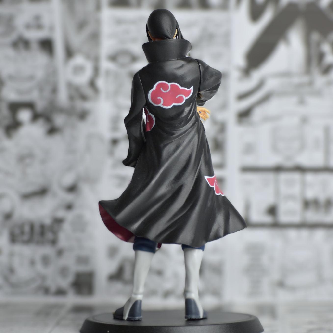 SoulAbiti Naruto Itachi Uchiha Akatsuki Action Figure (21.5 cm) with Round Base in Jutsu Pose - Perfect for Fans of the Popular Anime Series Naruto Multicolor - SoulAbiti