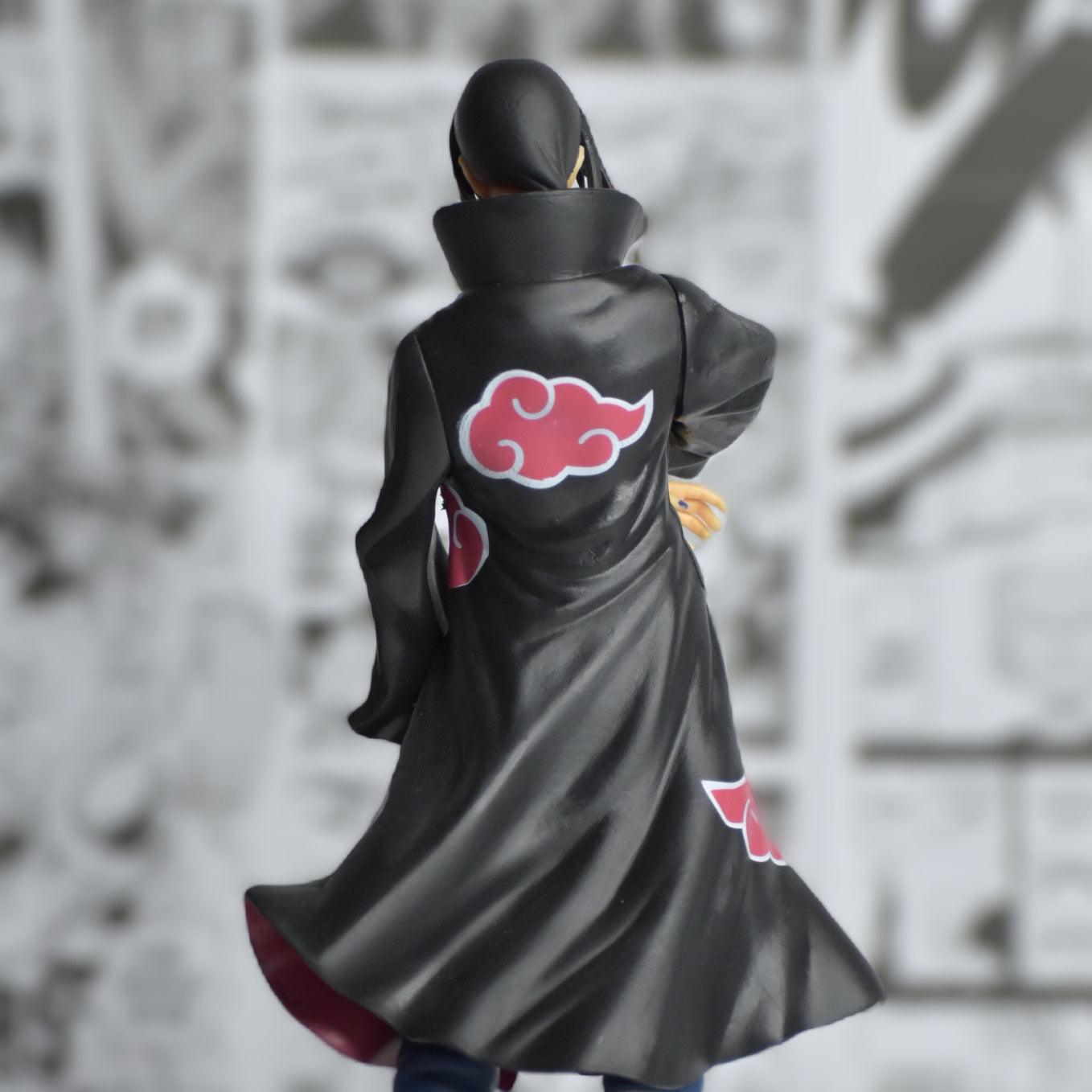 SoulAbiti Naruto Itachi Uchiha Akatsuki Action Figure (21.5 cm) with Round Base in Jutsu Pose - Perfect for Fans of the Popular Anime Series Naruto Multicolor - SoulAbiti