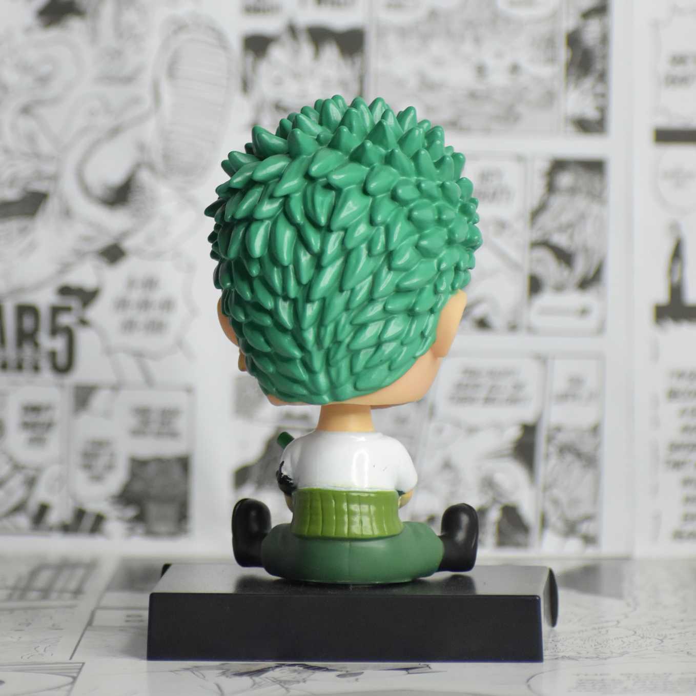 SoulAbiti One Piece bobblehead Roronoa Zoro of Straw hat Pirates (Mobile Holder, Car Dashboard décor, Table décor) - SoulAbiti