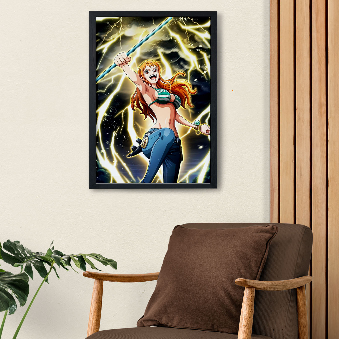 High Definition one Piece The Straw Hat Pirates Poster Luffy Zoro Nami  Superhero Jujutsu Manga Anime Poster -matt Finish Large size12x18inch,No  Frame