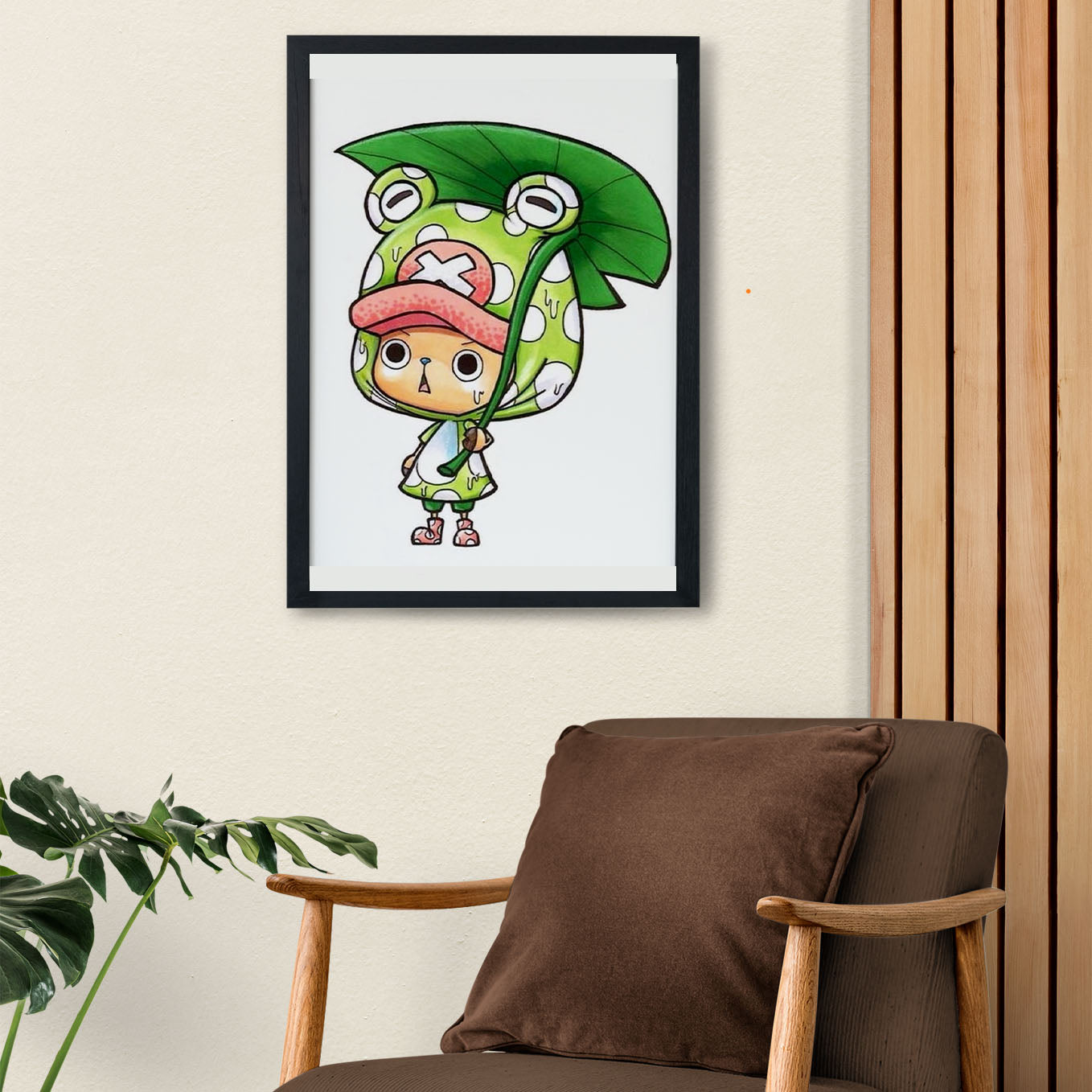 SoulAbiti One Piece Tony Tony Chopper Poster Art Framed (12x18-Inch, Plexi-Glass, Textured Frame) Framed Wall Décor, Ideal gift for Straw hat pirate fans - SoulAbiti