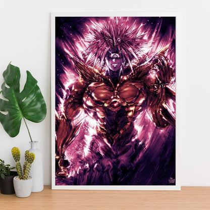 SoulAbiti One Punch Man strongest being Boros Poster Art Framed (12x18-Inch, Plexi-Glass, Textured Frame) Framed Wall Décor, Ideal gift for anime fans - SoulAbiti