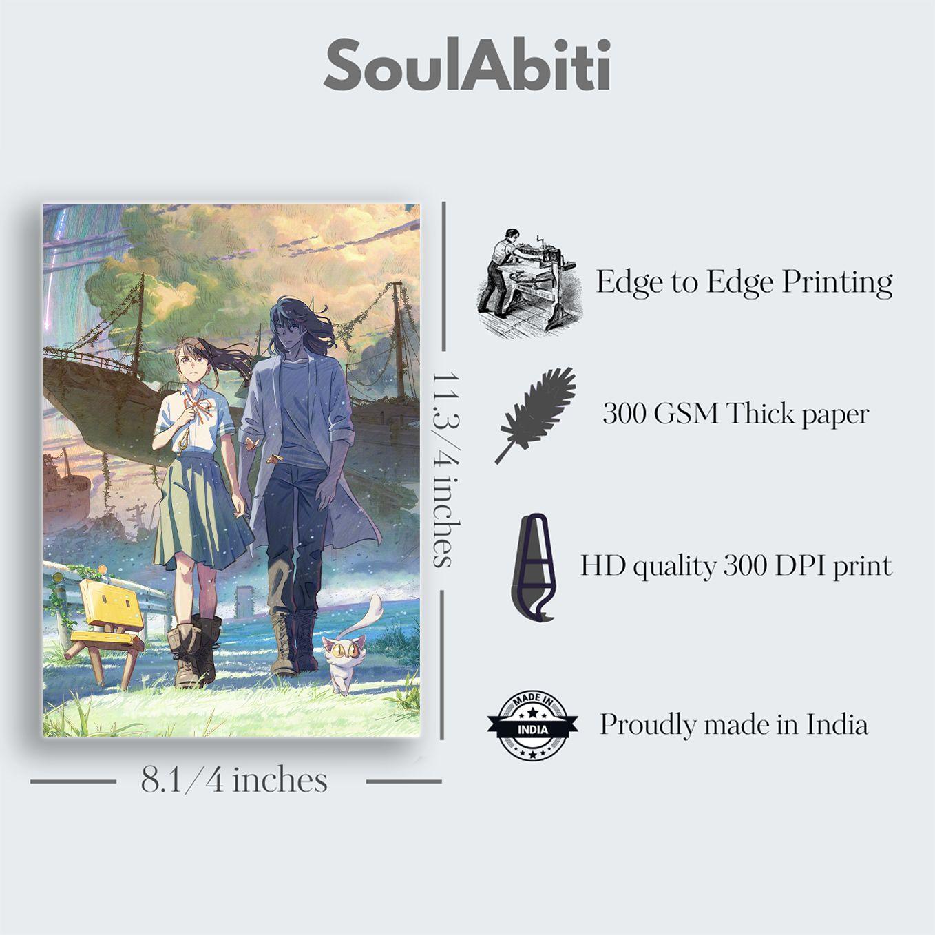 SoulAbiti set of 20 Anime Posters Your name Suzume Weathering with